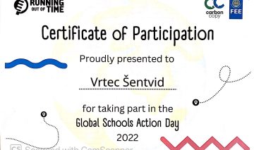 Certifikat “Podnebni tek − Čas se izTEKa”